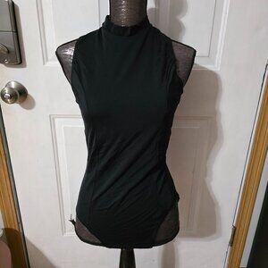Black High Neck Body Suit